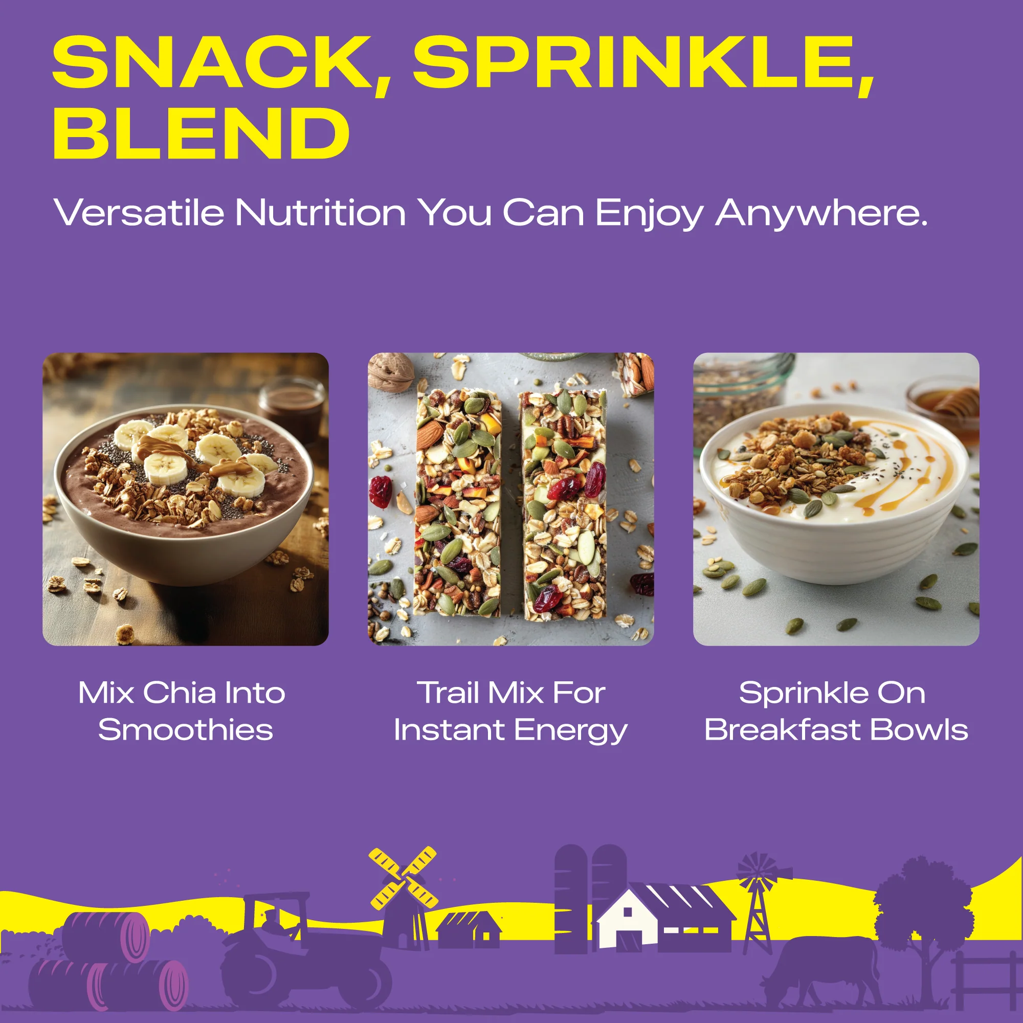 Ramam Nutriboost Premium 7 in 1 Trail Mix 500g & Chia Seeds 500g |Healthy Combo | - Image 4
