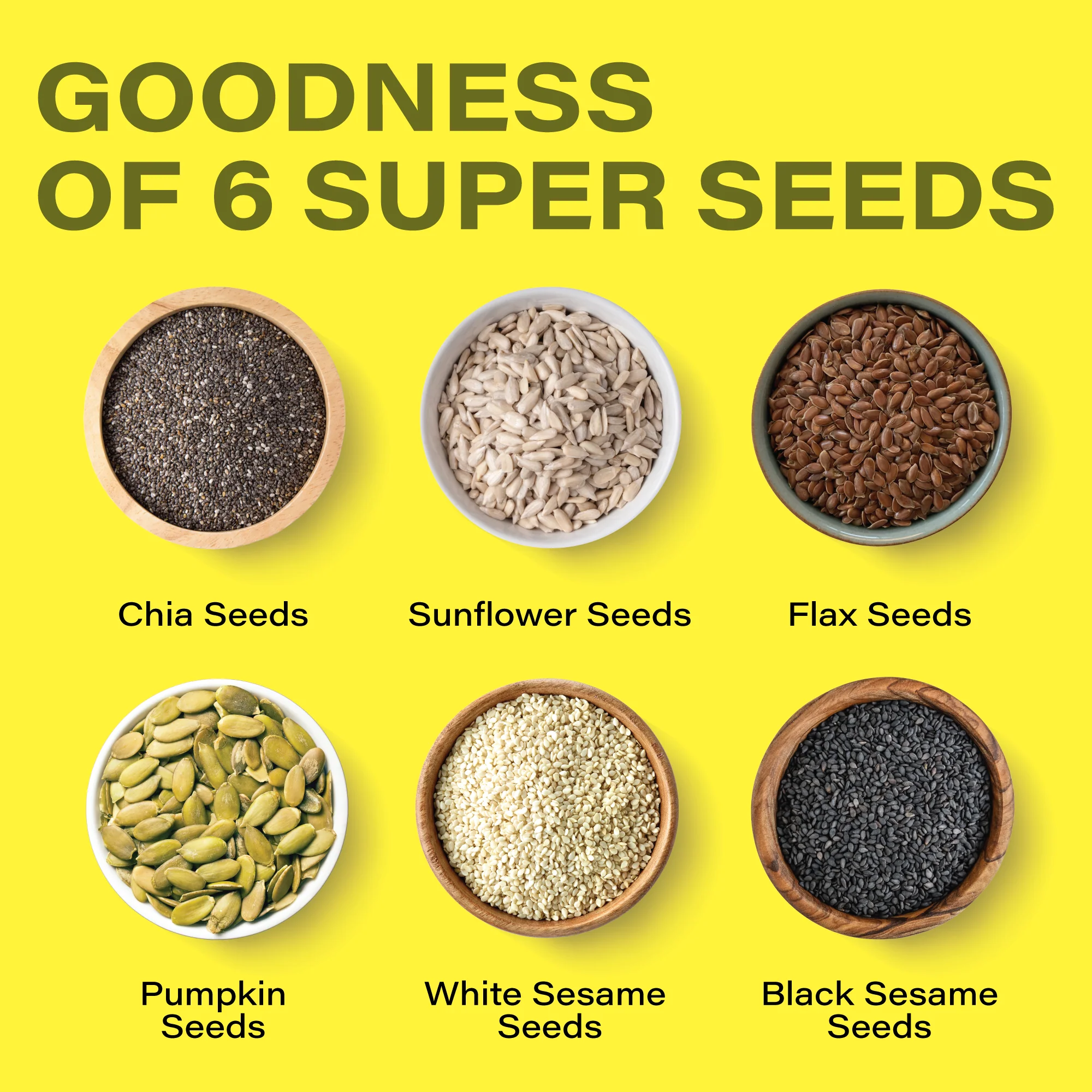 Roasted 6 in 1 Mix Seeds and Raw Flax Seeds Combo - 500g (250g*2) - Image 6