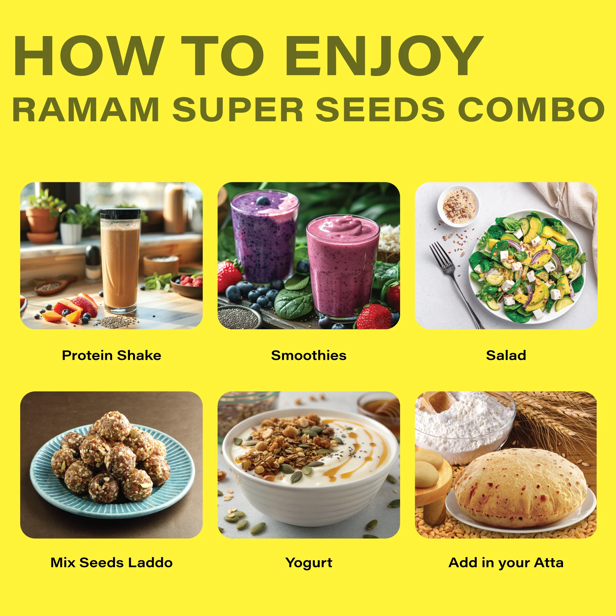 Roasted 6 in 1 Mix Seeds and Raw Flax Seeds Combo - 500g (250g*2) - Image 7