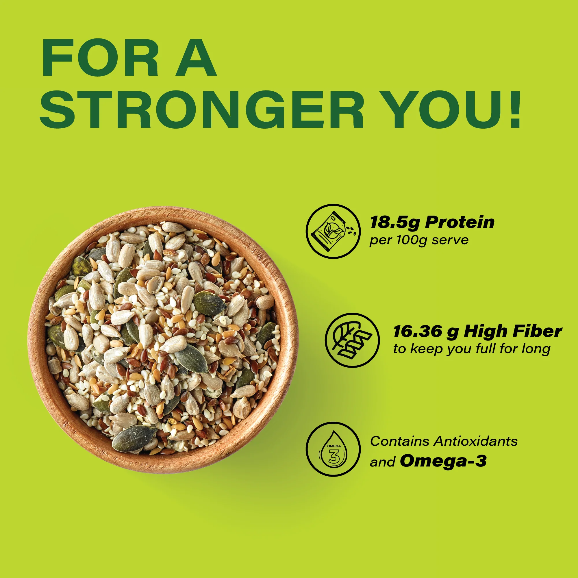 Roasted 6-in-1 Super Seeds Mix & Ready-to-Eat, High Protein & Fiber - 250g Pack @ Rs. 1 (Paytm Exclusive) - Image 4